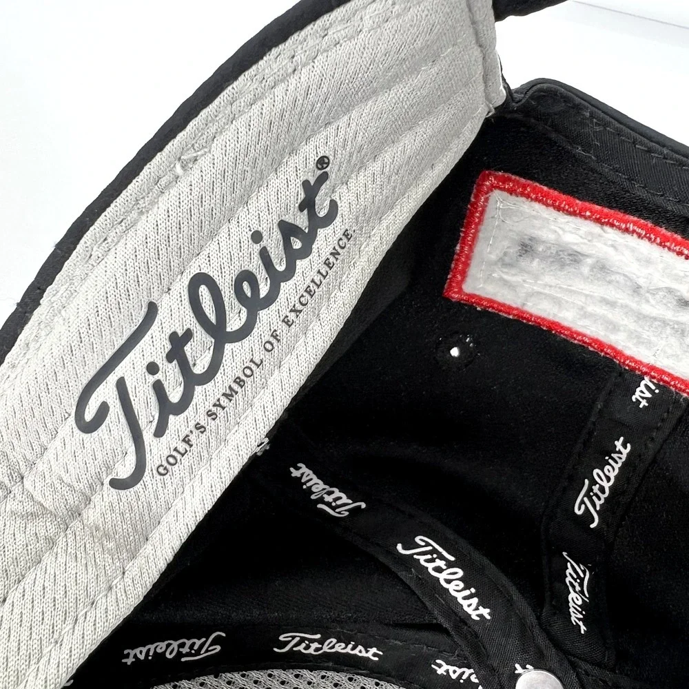 Titleist‎ FJ Footjoy Pro V1 Golf Hat Cap Adjustable Mesh Men's Black Blue